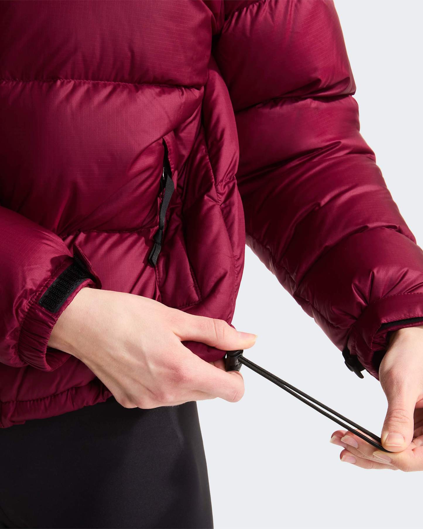 1996 Retro Nuptse Jacke für Damen – Burgundy Crush-TNF Black
