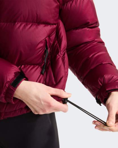 1996 Retro Nuptse Jacke für Damen – Burgundy Crush-TNF Black