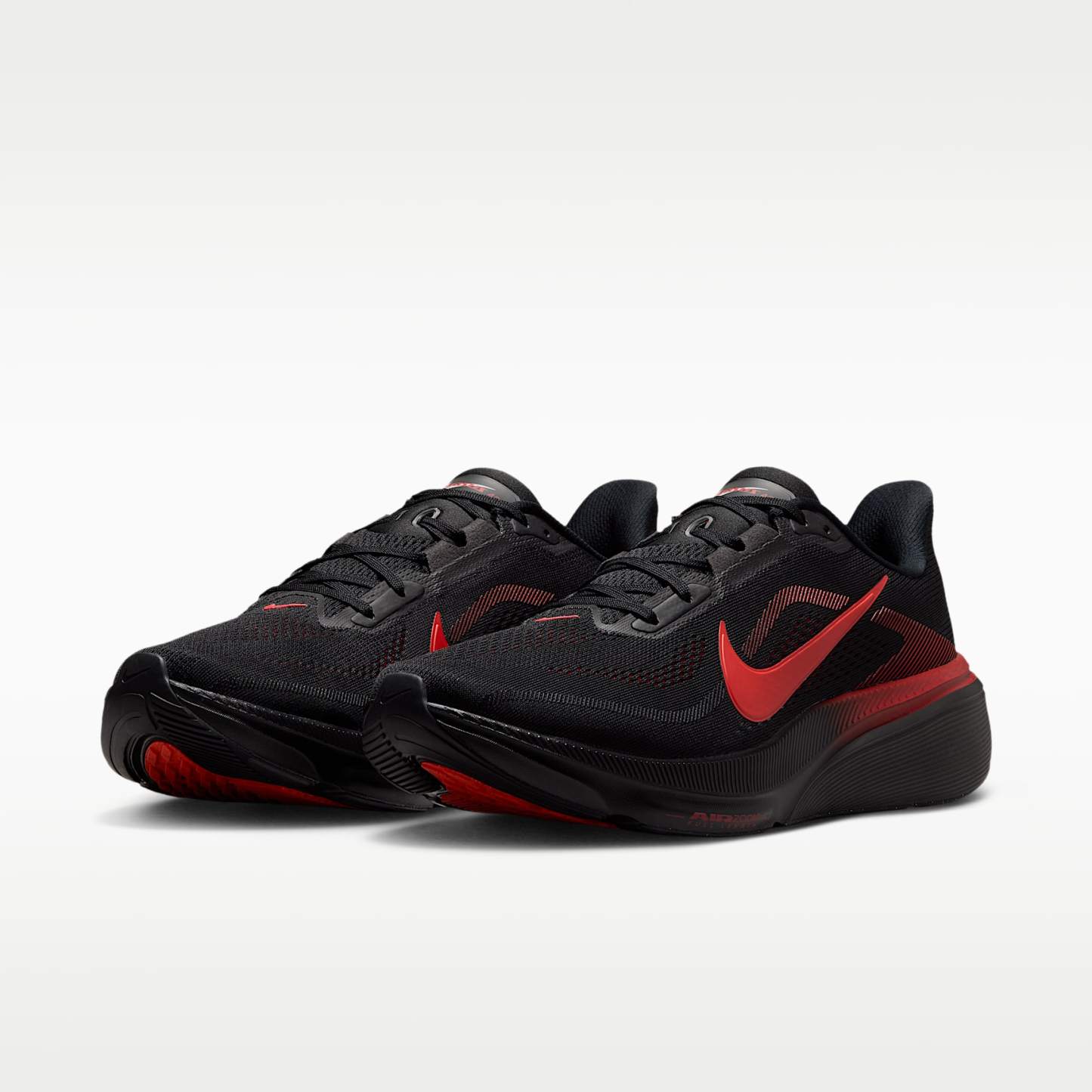 Nike Pegasus 42 Straßenlaufschuh (Herren) – Schwarz/University Red/Wolf Grey/Bright Crimson
