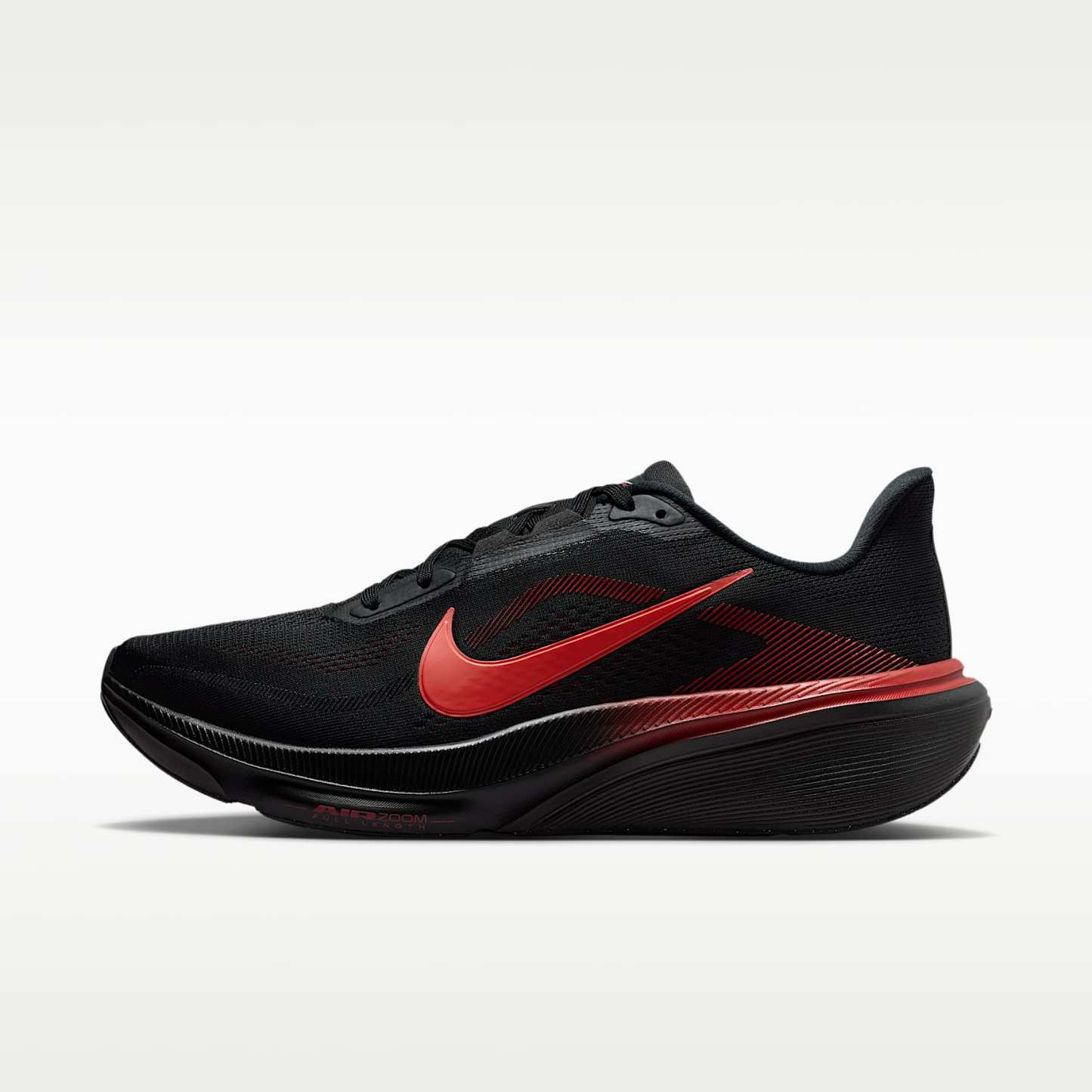Nike Pegasus 42 Straßenlaufschuh (Herren) – Schwarz/University Red/Wolf Grey/Bright Crimson