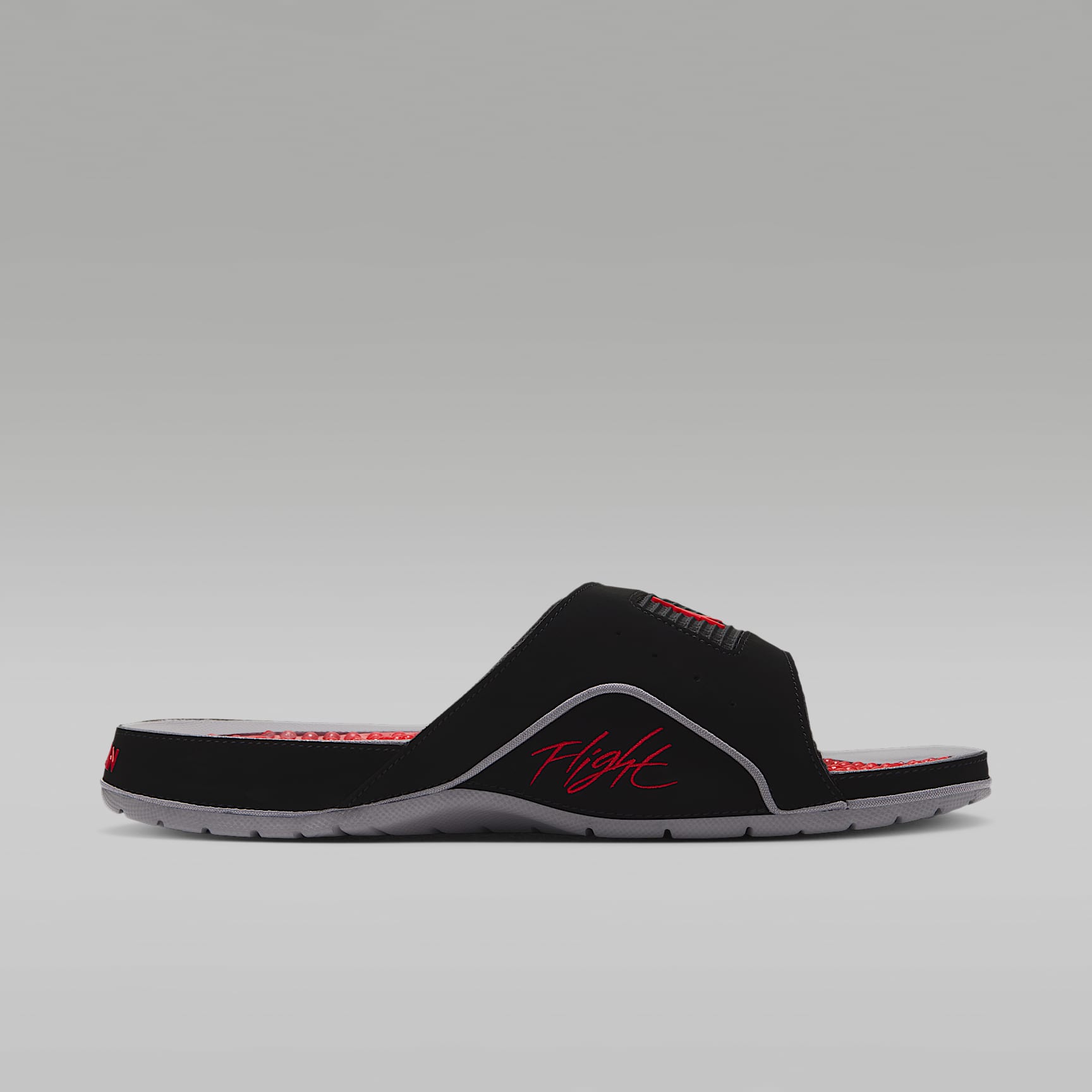 Jordan Hydro 4 Retro Herren-Badeslipper – Schwarz/Cement Grey/Fire Red