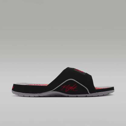Jordan Hydro 4 Retro Herren-Badeslipper – Schwarz/Cement Grey/Fire Red