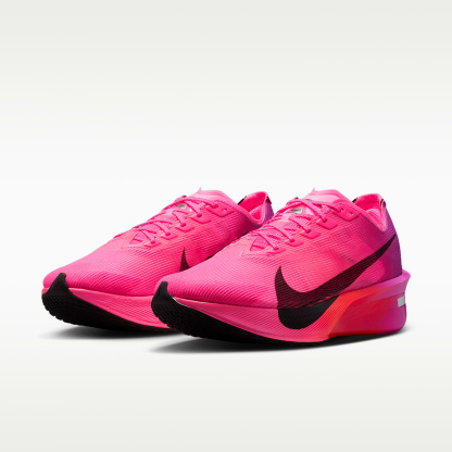 Nike Vaporfly 4 Straßenlaufschuh für Wettkämpfe (Damen) – Hyper Pink/Fuchsia Blast/Laser Crimson/Schwarz