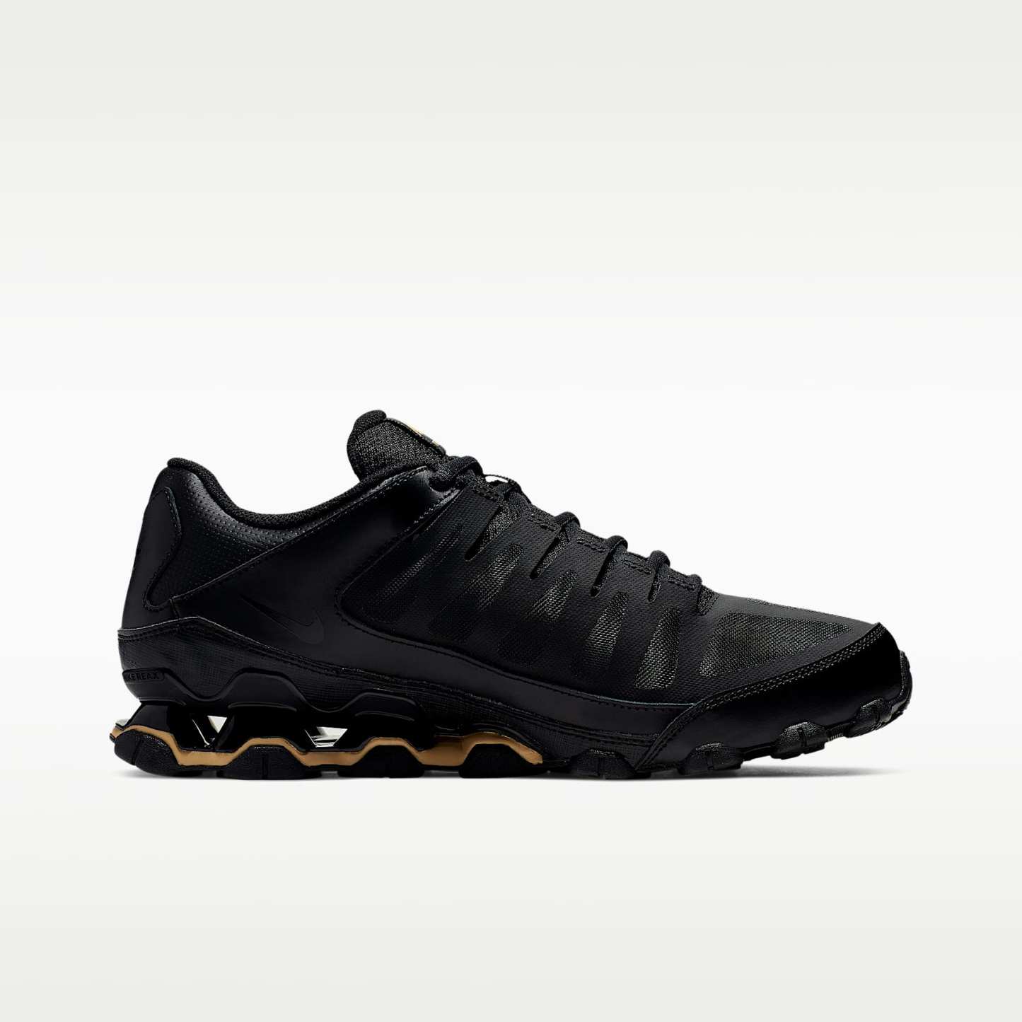 Nike Reax 8 TR Workout-Schuh für Herren – Schwarz/Schwarz/Metallic Gold