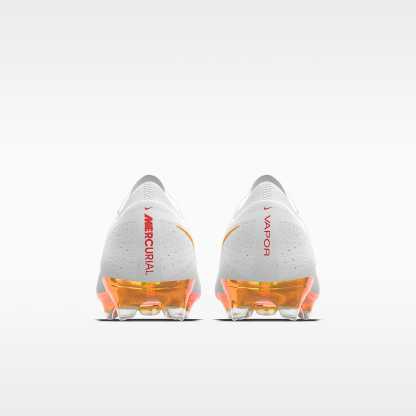 Nike Mercurial Vapor 17 Elite By You personalisierbarer Low-Top-Fußballschuh für normalen Rasen – Bright Crimson/Weiß [9274715451]