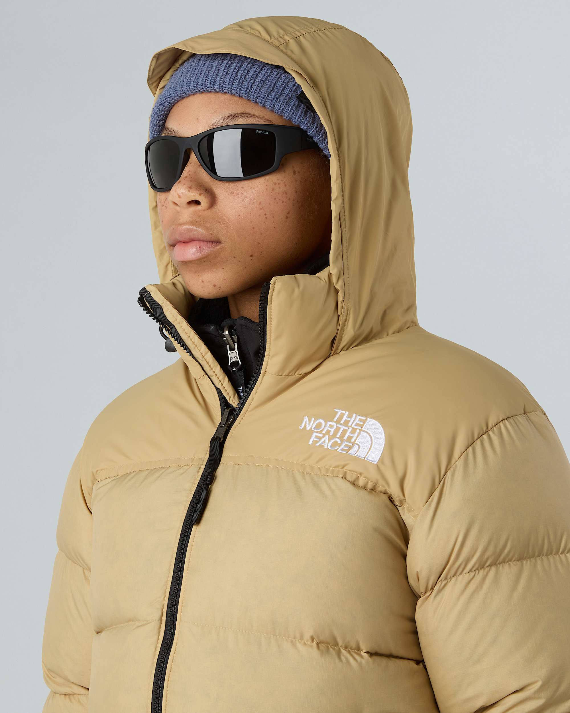 1996 Retro Nuptse Jacke für Damen – Khaki Stone-Recycled Down