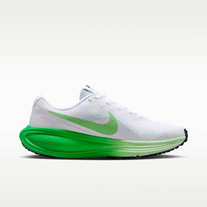Nike Revolution 8 Straßenlaufschuh (Damen) – Weiß/Cucumber Calm/Green Spark/Illusion Green