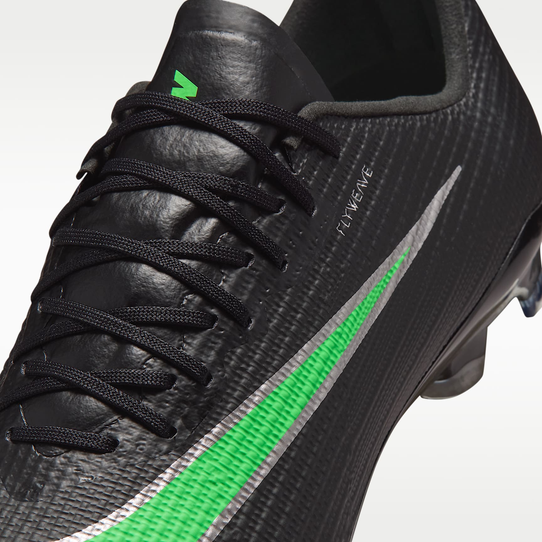 Nike Mercurial Superfly 11 Pro Low-Top-Fußballschuh für normalen Rasen – Schwarz/Schwarz/Illusion Green