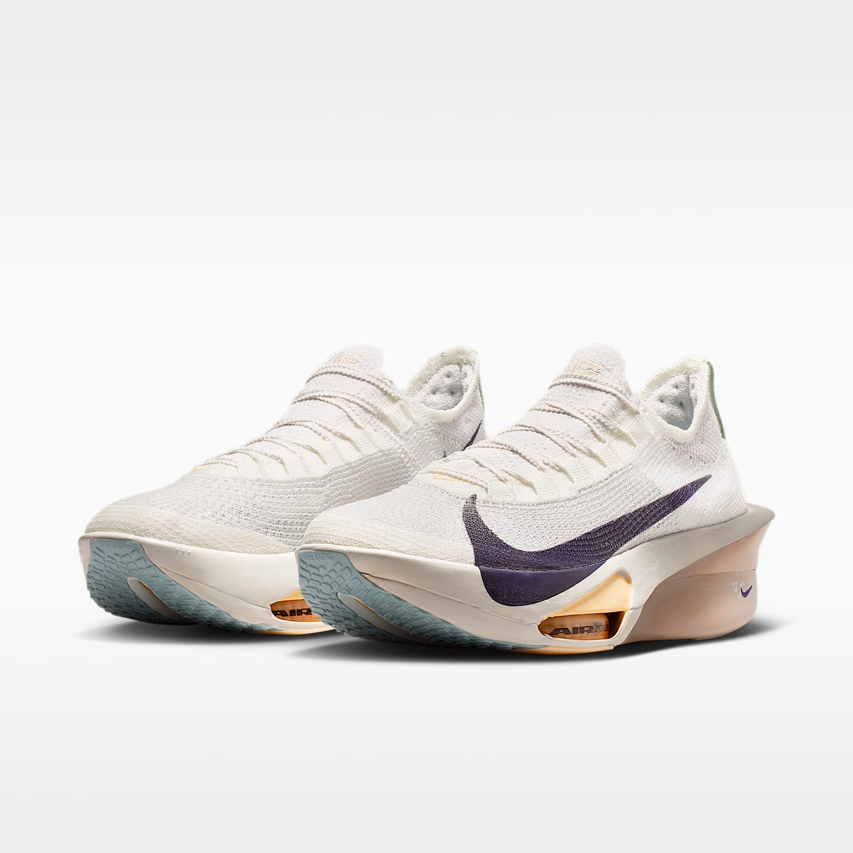 Nike Alphafly 3 Herren-Straßenlaufschuh für Wettkämpfe – Platinum Tint/Ocean Cube/Moon Particle/Purple Dynasty