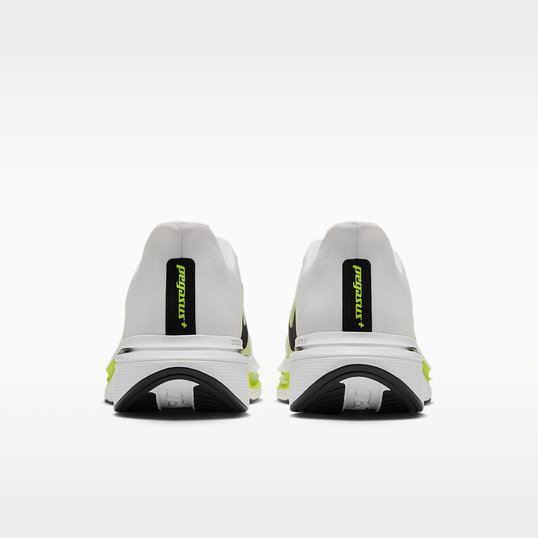 Nike Pegasus Plus 2 Straßenlaufschuh (Herren) – Weiß/Lemon Venom/Schwarz