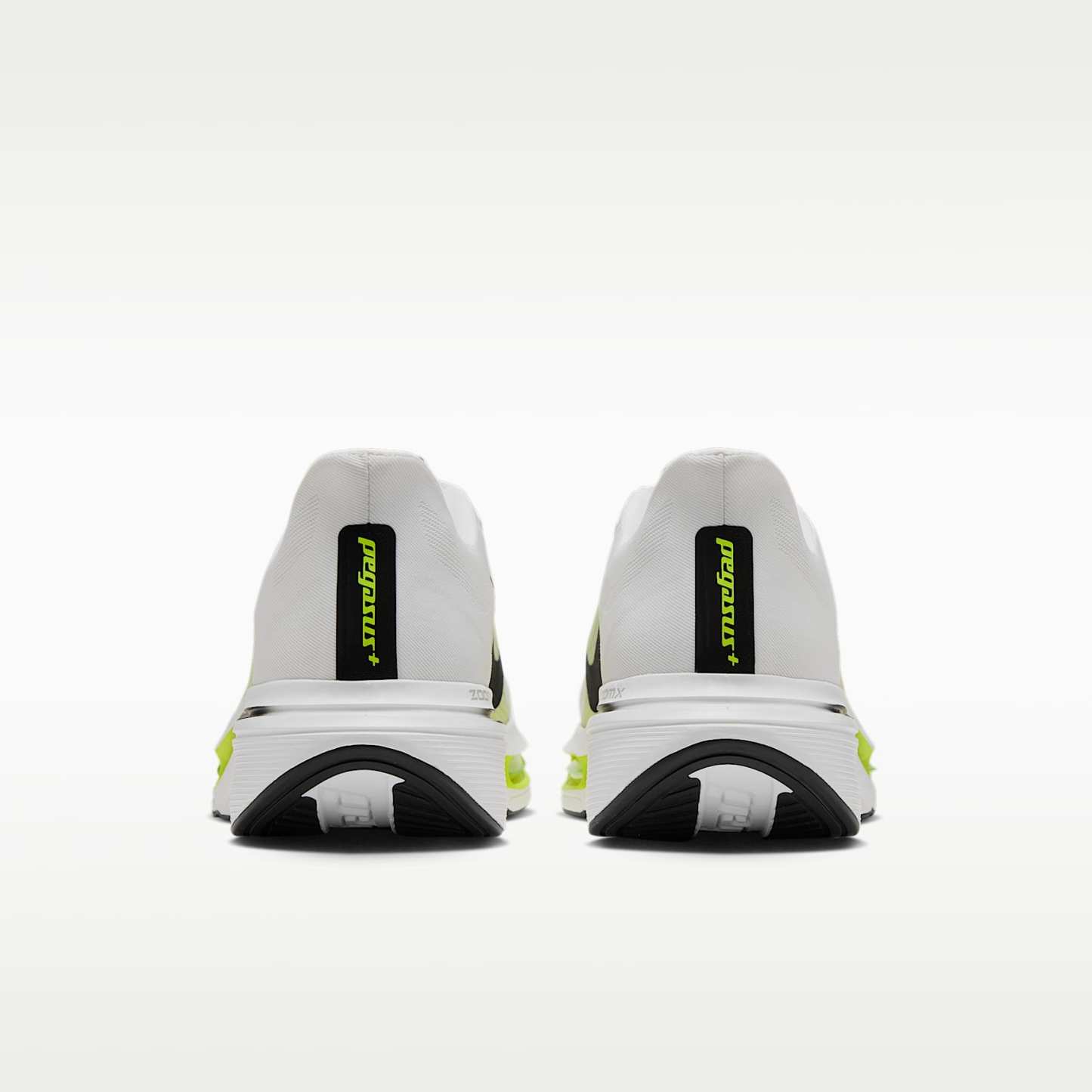 Nike Pegasus Plus 2 Straßenlaufschuh (Herren) – Weiß/Lemon Venom/Schwarz