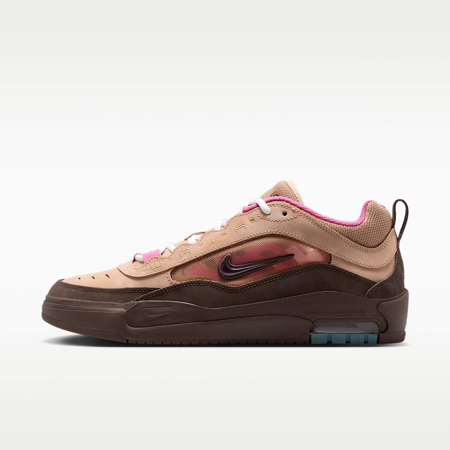 Nike Air Max Ishod Skateboardschuh – Hemp/Pinksicle/University Gold/Baroque Brown