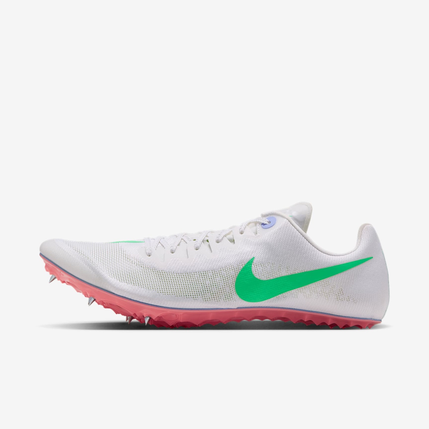 Nike Zoom Ja Fly 4 Laufspikes für Sprints – Summit White/Aluminum/Atomic Pink/Electro Green