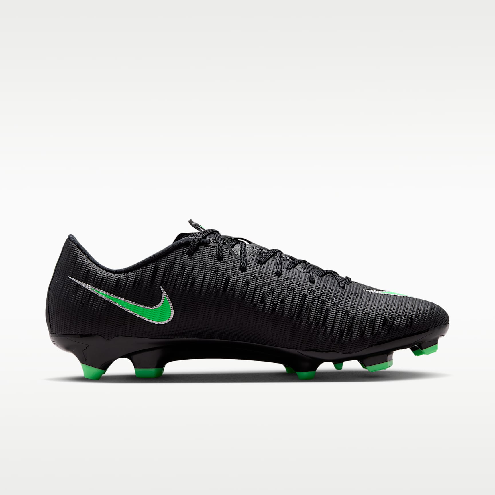 Nike Mercurial Vapor 17 Academy Low-Top-Fußballschuh für verschiedene Böden – Schwarz/Schwarz/Illusion Green