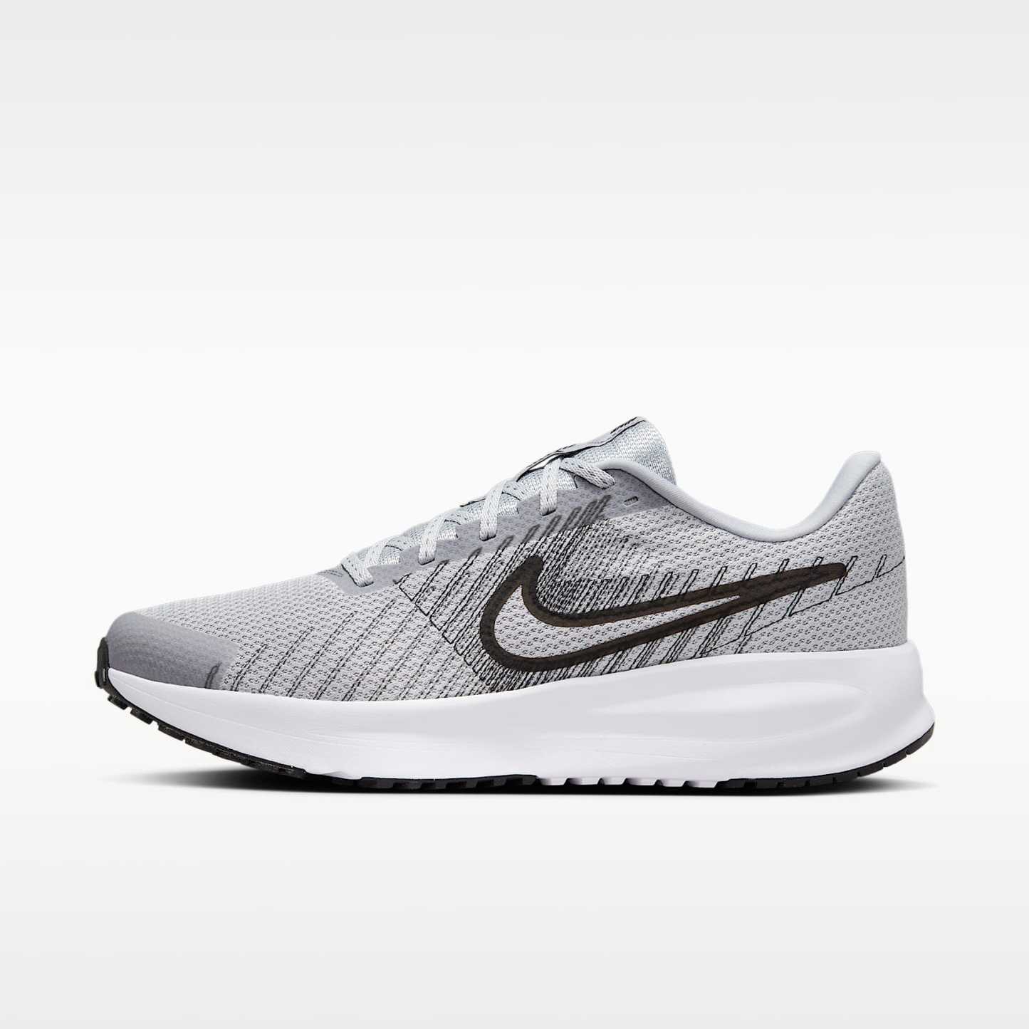Nike Run Defy Straßenlaufschuh (Herren) – Wolf Grey/Weiß/Iron Grey/Schwarz