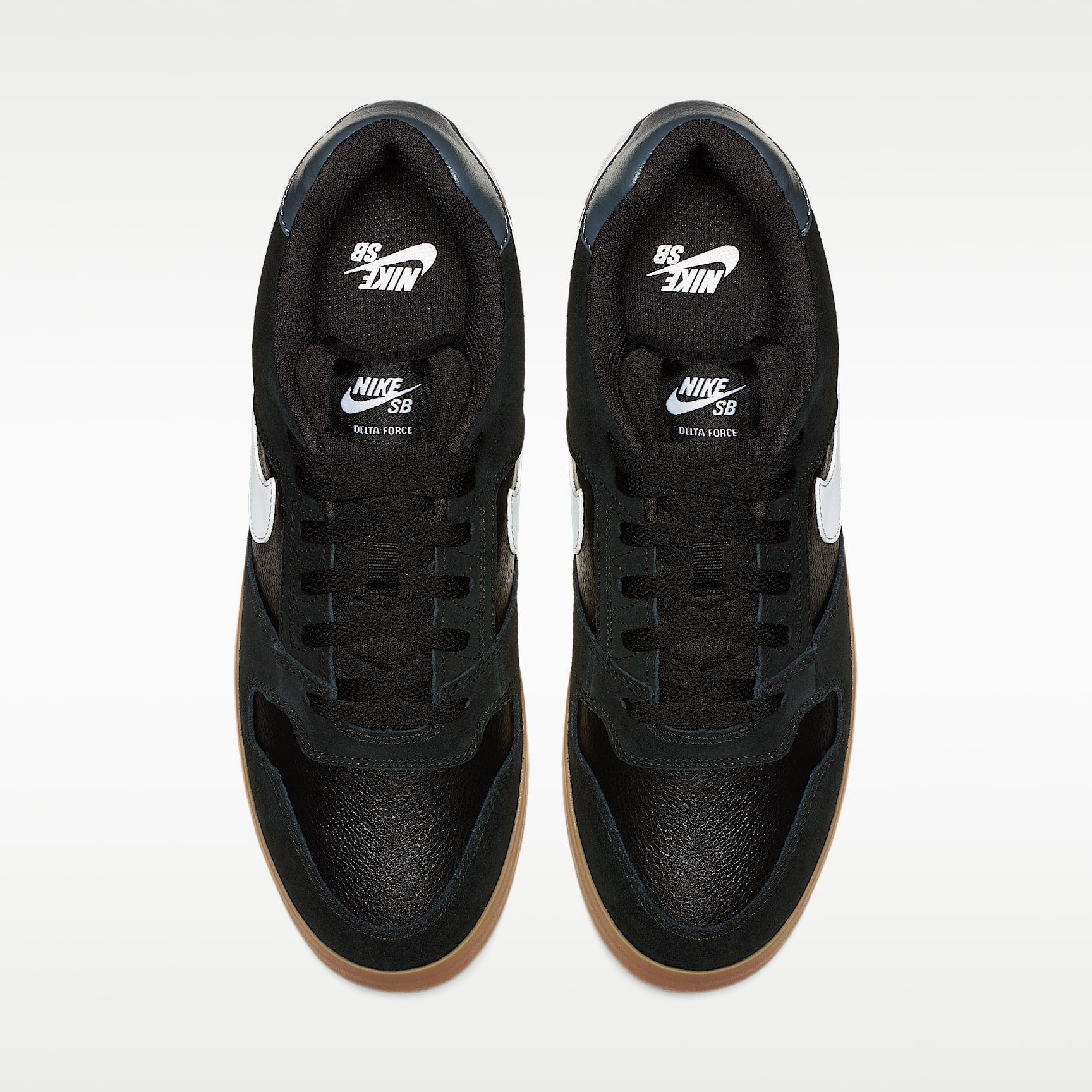 Nike SB Delta Force Vulc Herren-Skateboardschuh – Schwarz/Gum Light Brown/Dark Grey/Weiß
