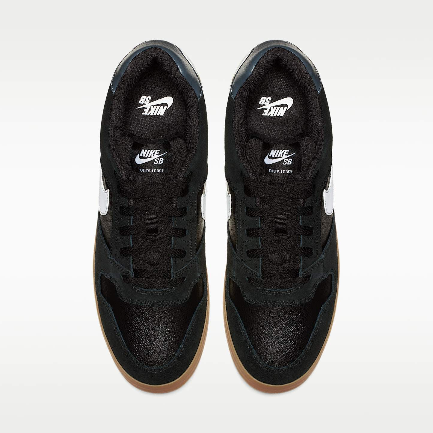 Nike SB Delta Force Vulc Herren-Skateboardschuh – Schwarz/Gum Light Brown/Dark Grey/Weiß