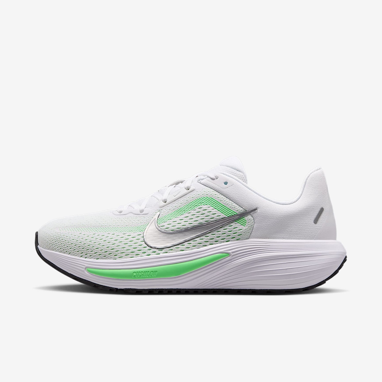 Nike Quest 7 Straßenlaufschuhe (Damen) – Weiß/Illusion Green/Cucumber Calm/Metallic Silver