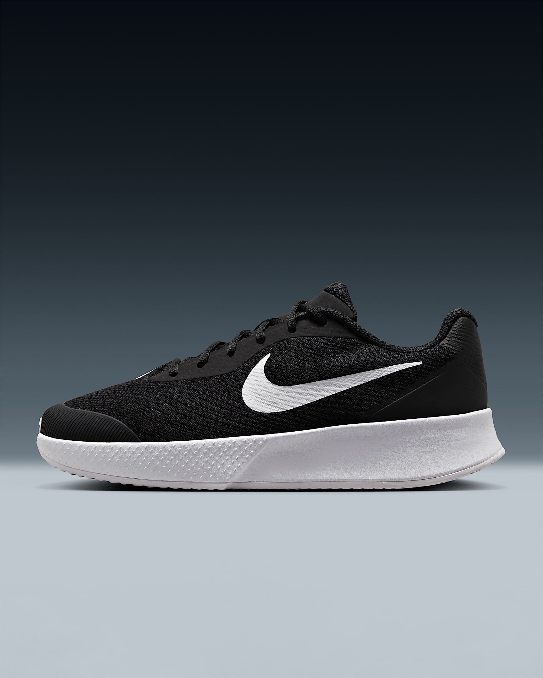 NikeCourt Lite 3 Clay Court Tennisschuh (Herren) – Schwarz/Weiß
