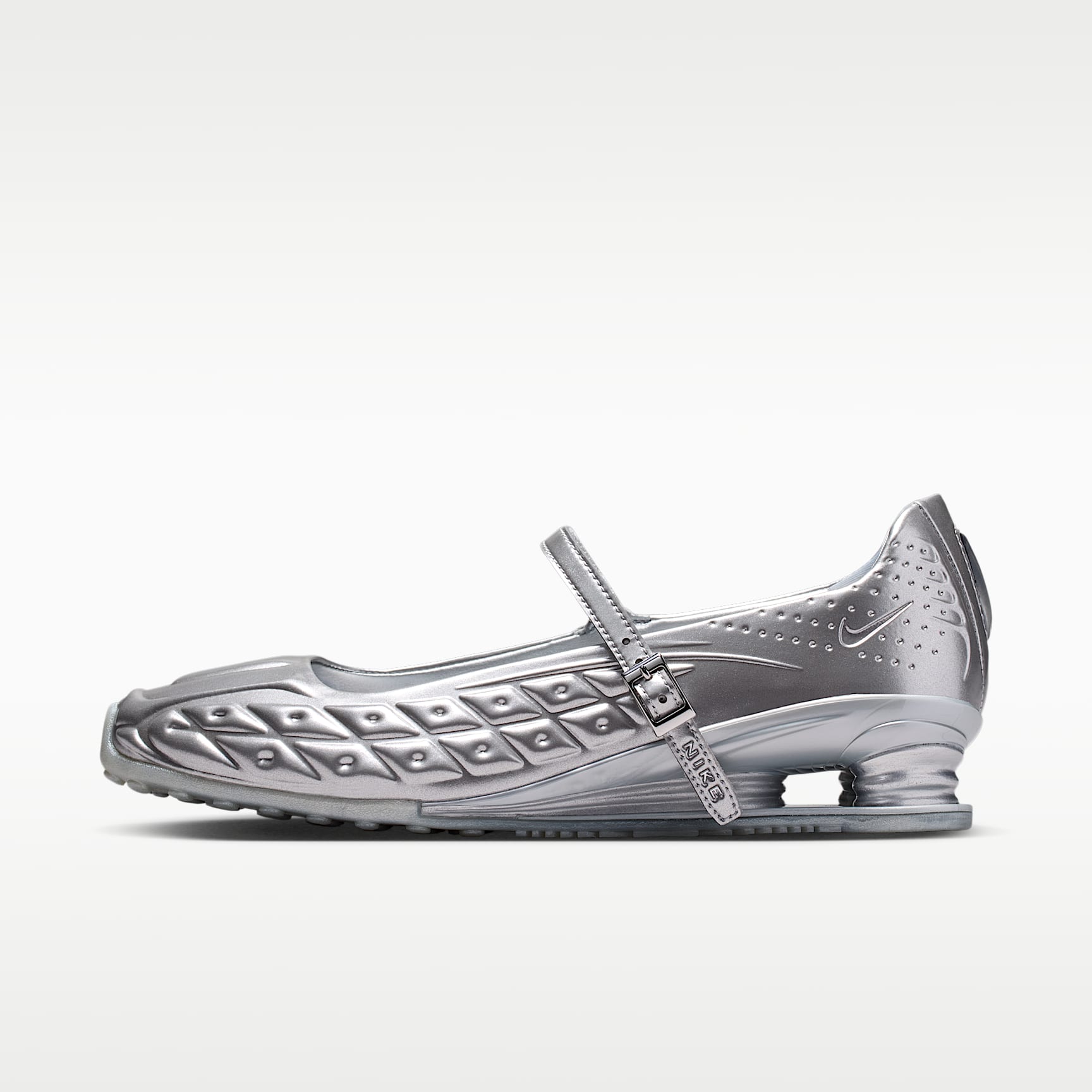 Nike Shox Z Calistra Schuh (Damen) – Metallic Silver/Flat Silver/Metallic Silver