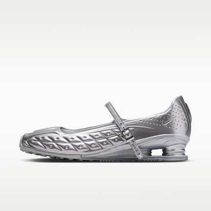 Nike Shox Z Calistra Schuh (Damen) – Metallic Silver/Flat Silver/Metallic Silver