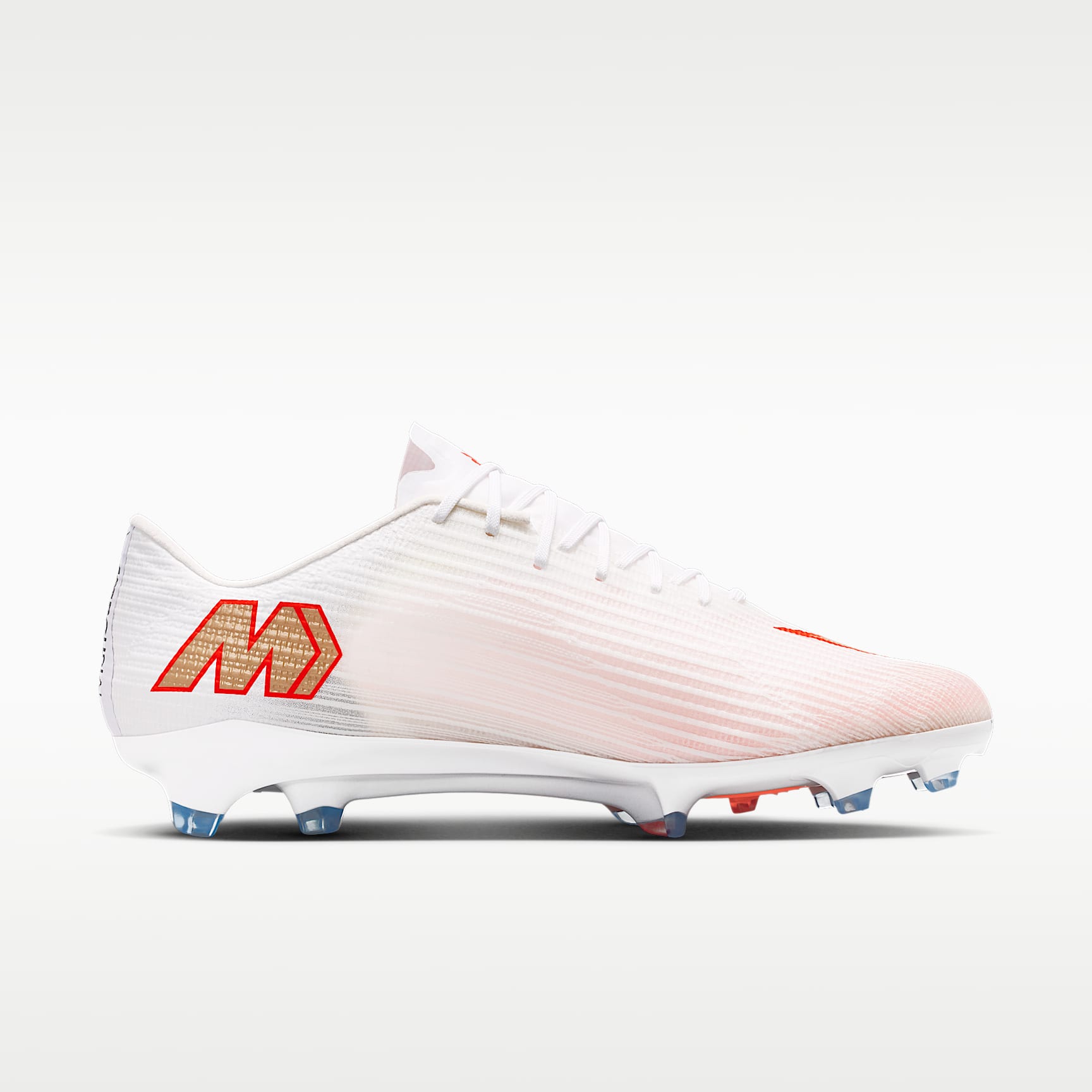 Nike Mercurial Superfly 11 Pro Low-Top-Fußballschuh für normalen Rasen – Weiß/Bright Crimson/Blur