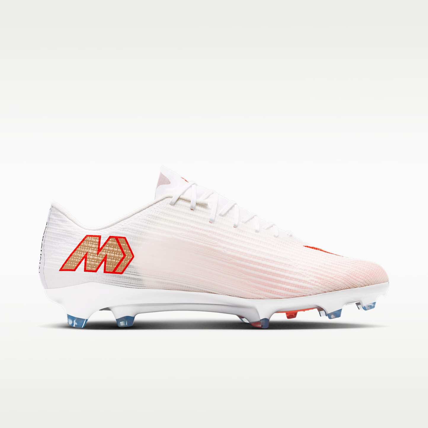 Nike Mercurial Superfly 11 Pro Low-Top-Fußballschuh für normalen Rasen – Weiß/Bright Crimson/Blur