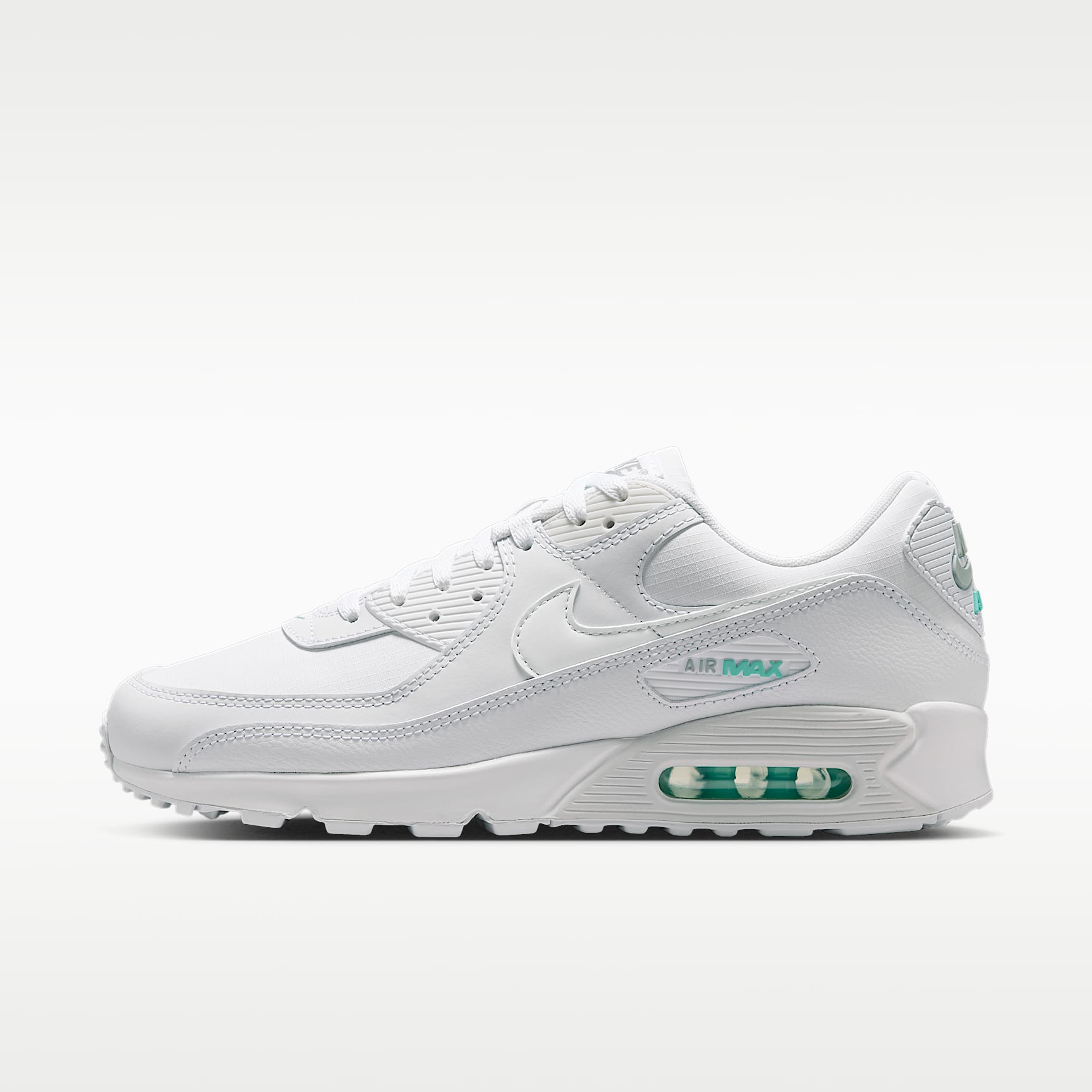 Nike Air Max 90 Schuh (Herren) – Weiß/Hyper Turquoise/Photon Dust