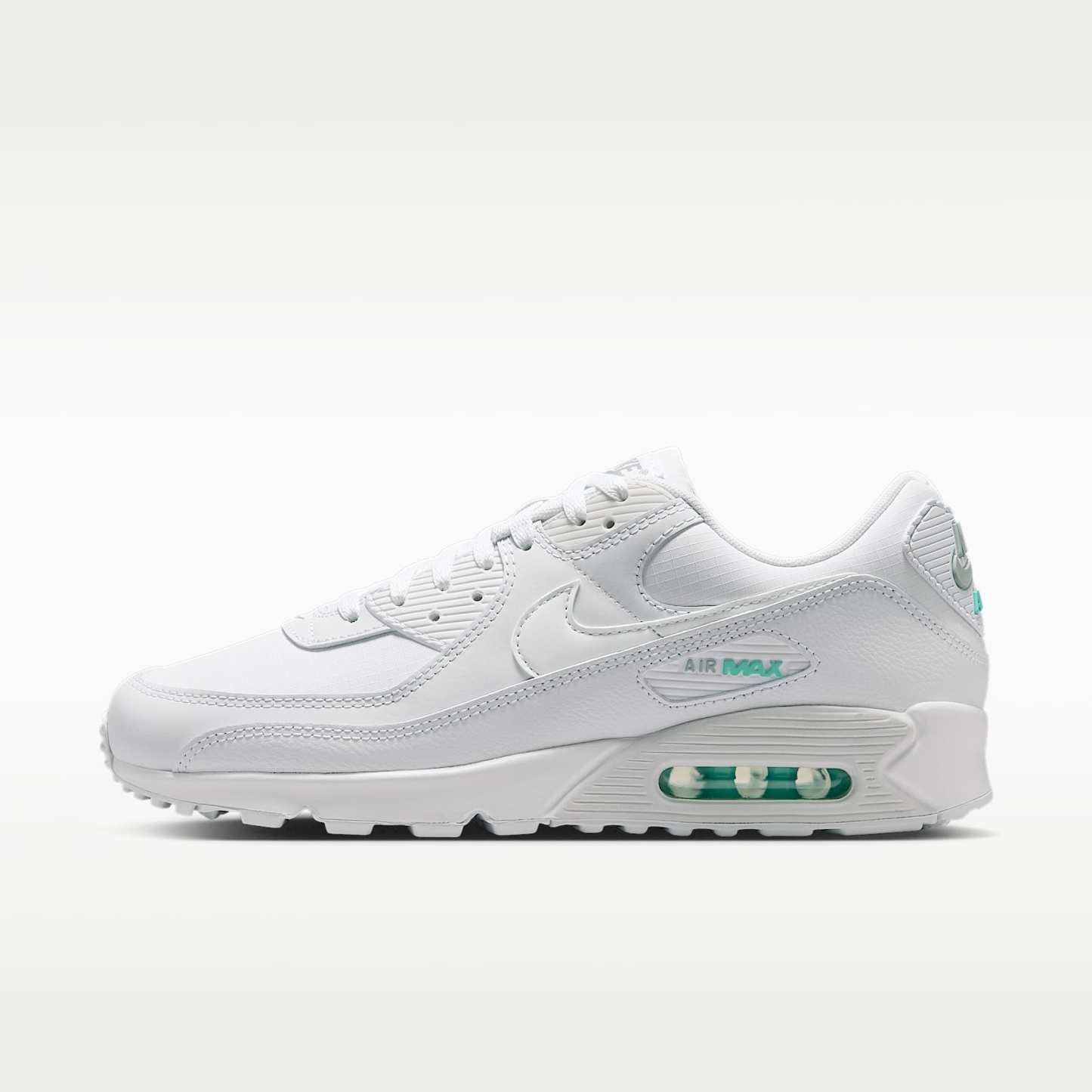 Nike Air Max 90 Schuh (Herren) – Weiß/Hyper Turquoise/Photon Dust