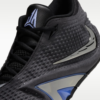 JA 4 "Nightmare" Basketballschuhe – Schwarz/Cobalt Bliss/Dark Smoke Grey/Metallic Silver