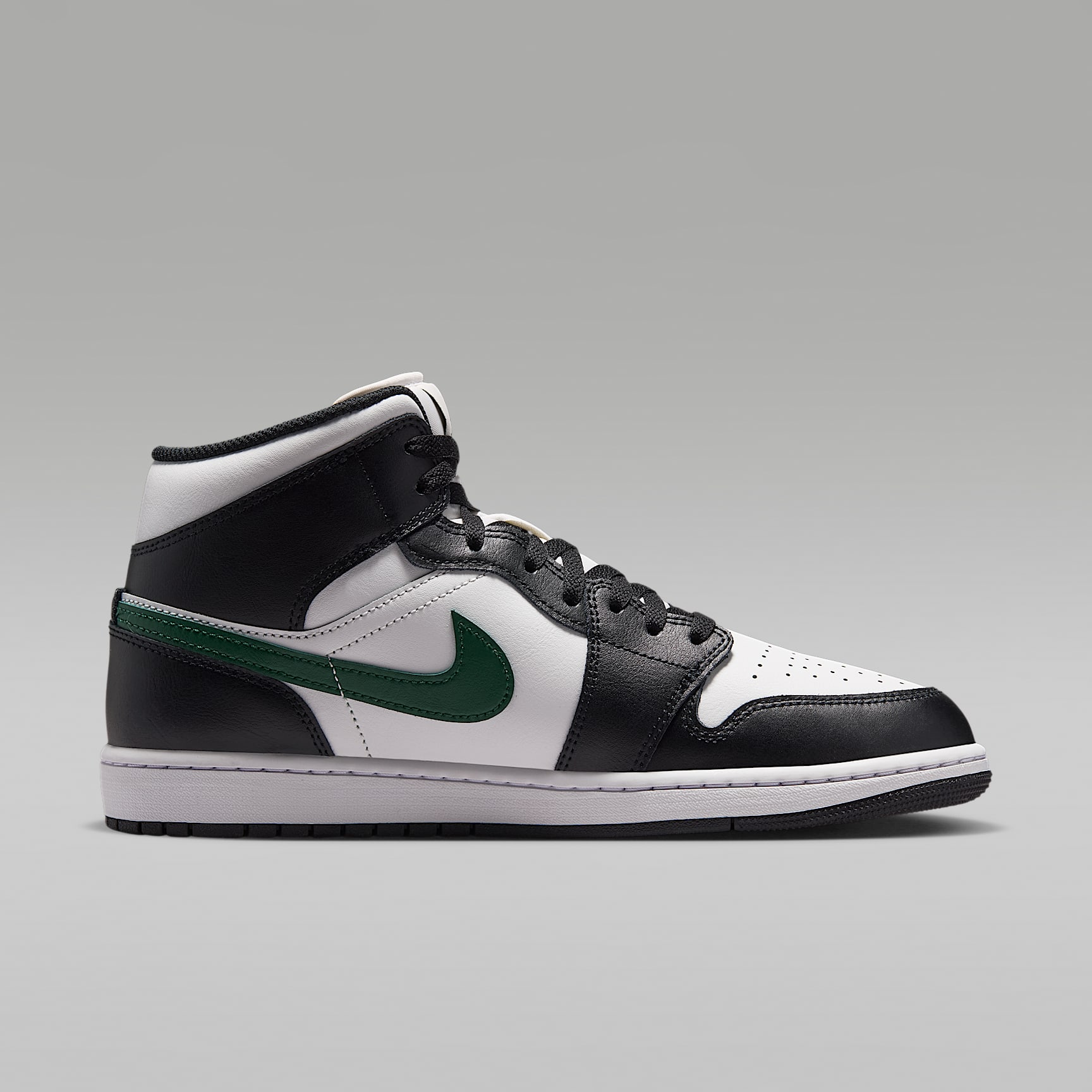 Air Jordan 1 Mid Herrenschuh – Schwarz/Gorge Green/Summit White