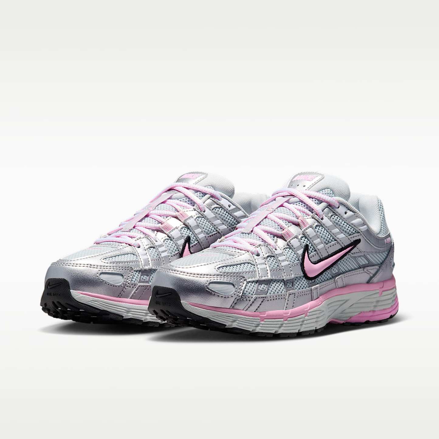 Nike P-6000 Schuh (Damen) – Pure Platinum/Metallic Silver/Schwarz/Pink Rise