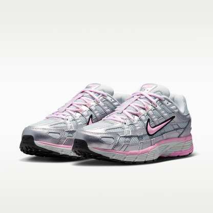 Nike P-6000 Schuh (Damen) – Pure Platinum/Metallic Silver/Schwarz/Pink Rise