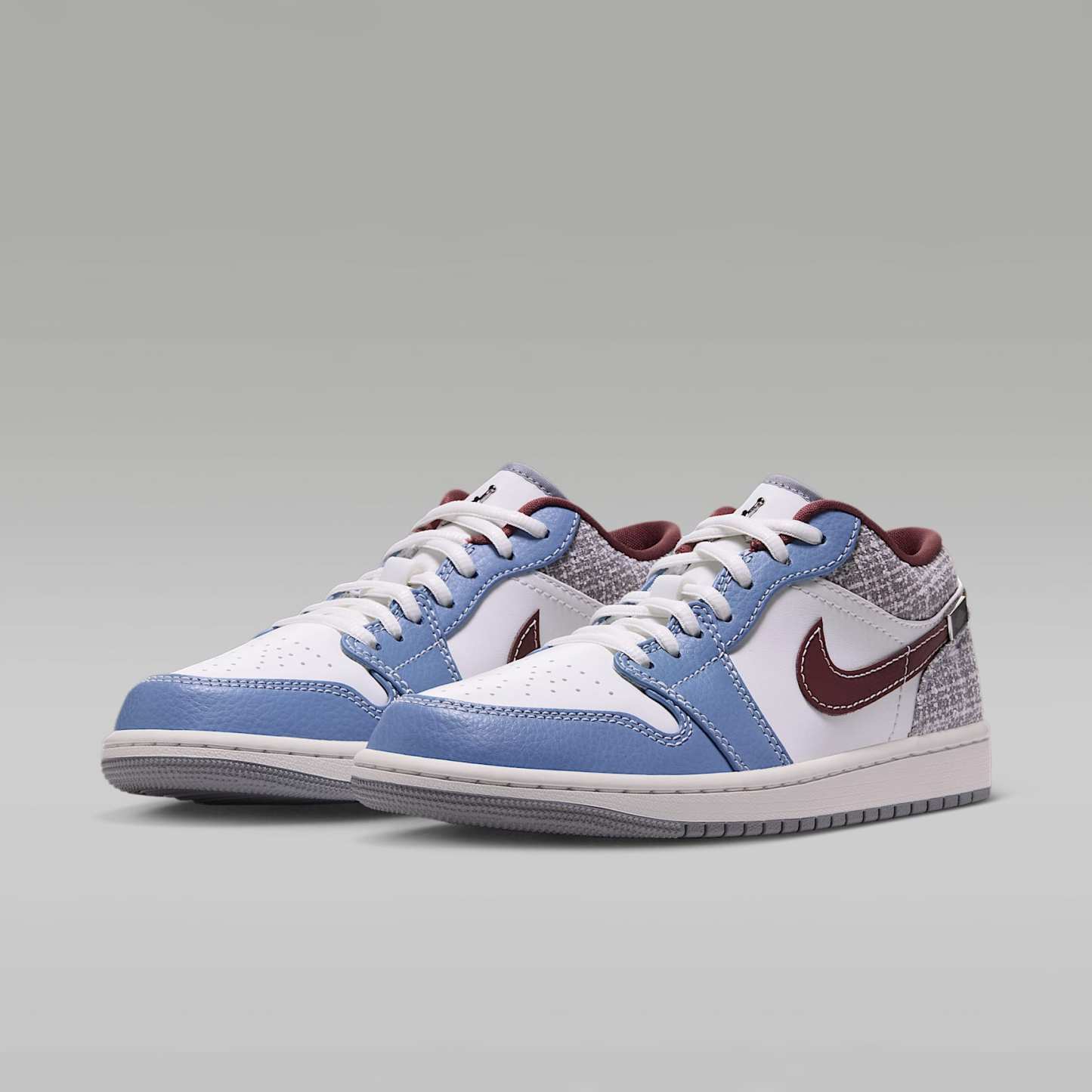 Air Jordan 1 Low Damenschuh – Summit White/Summit White/Work Blue/Light Boulder