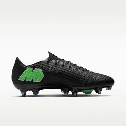 Nike Mercurial Superfly 11 Elite Low-Top-Fußballschuh für weichen Rasen – Schwarz/Schwarz/Illusion Green