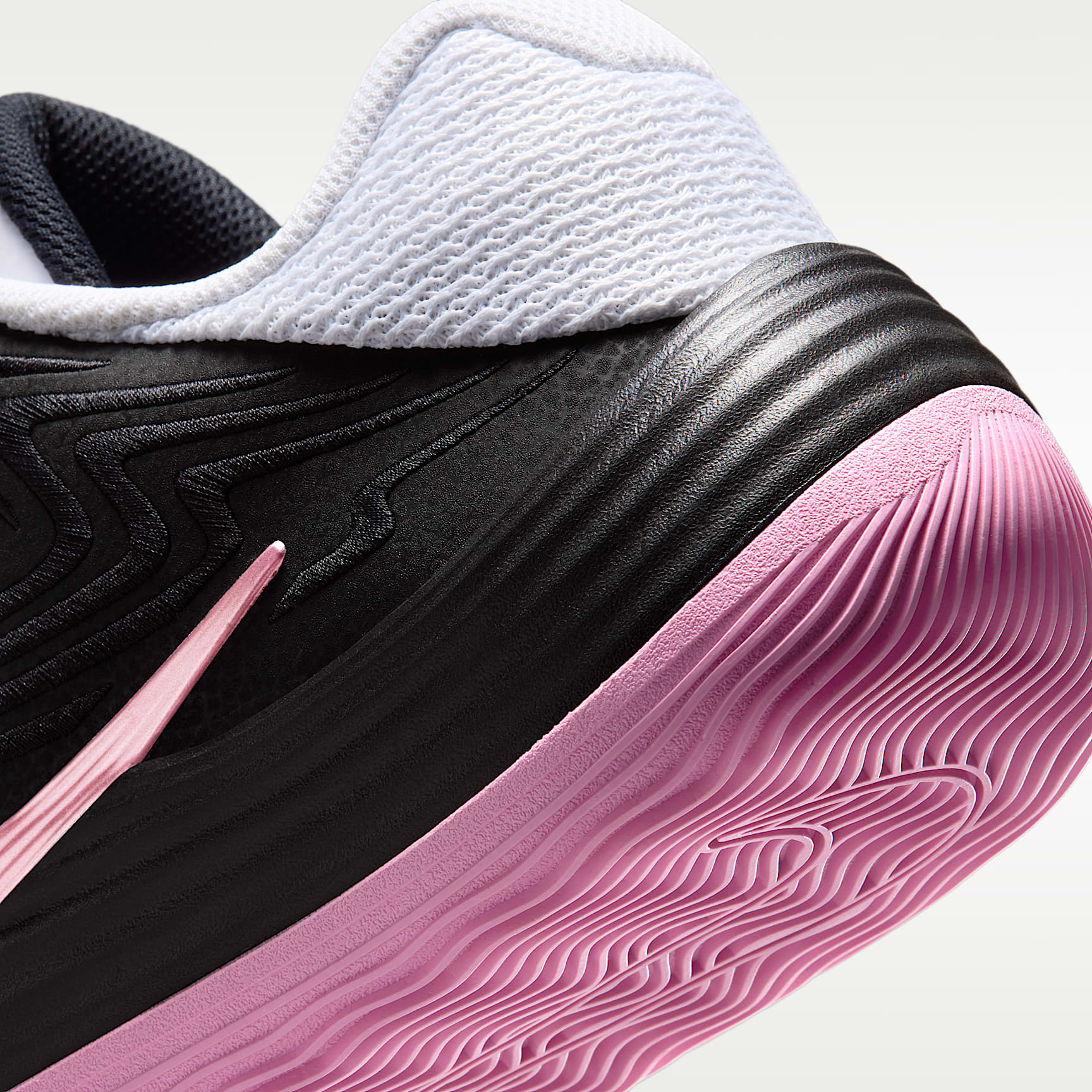 Nike Precision 8 Low Basketballschuh (Herren) – Weiß/Schwarz/Pink Rise/Pink Rise