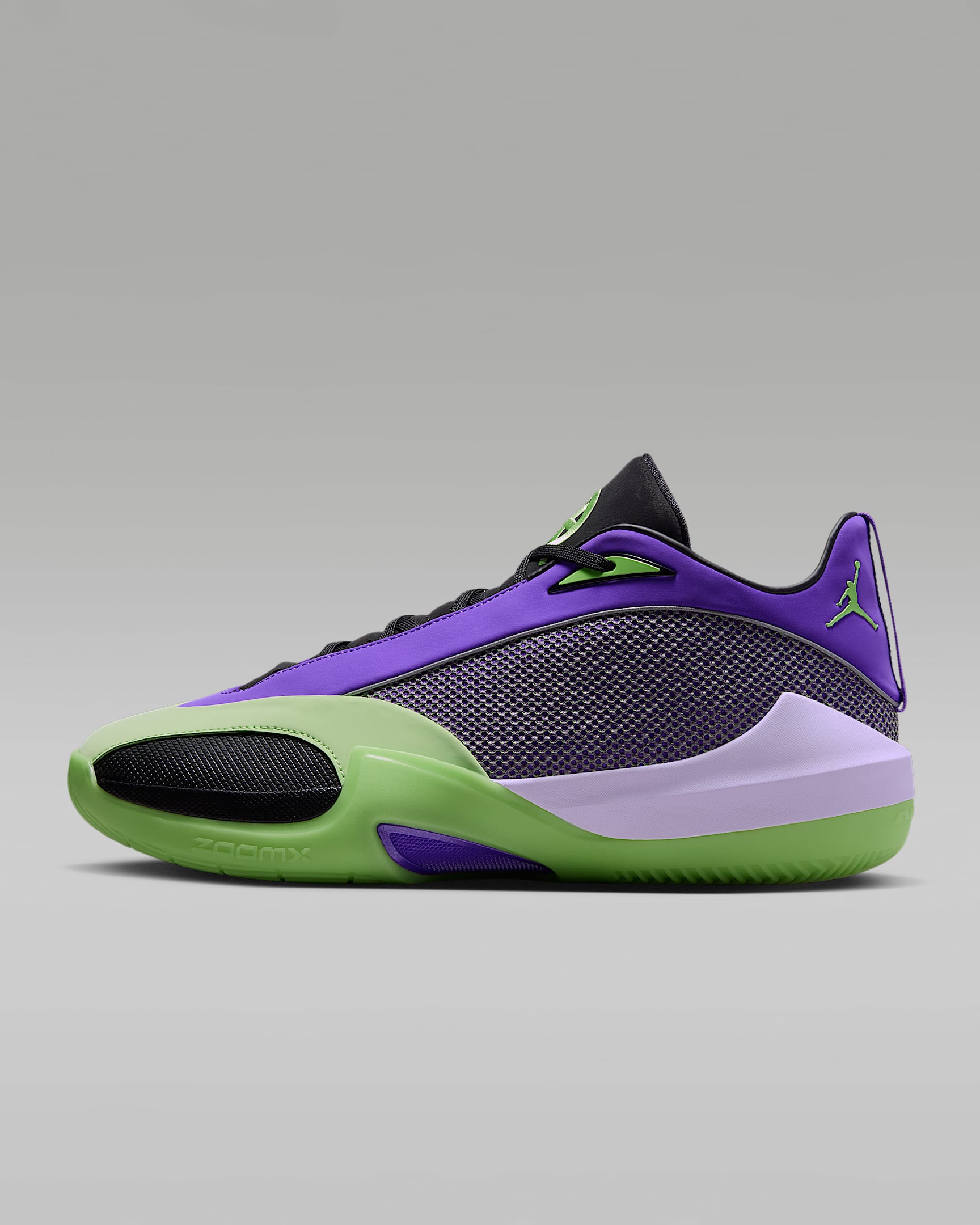 Jordan Triangle Quai 54 Basketballschuhe – Action Grape/Schwarz/Weiß/Key Lime