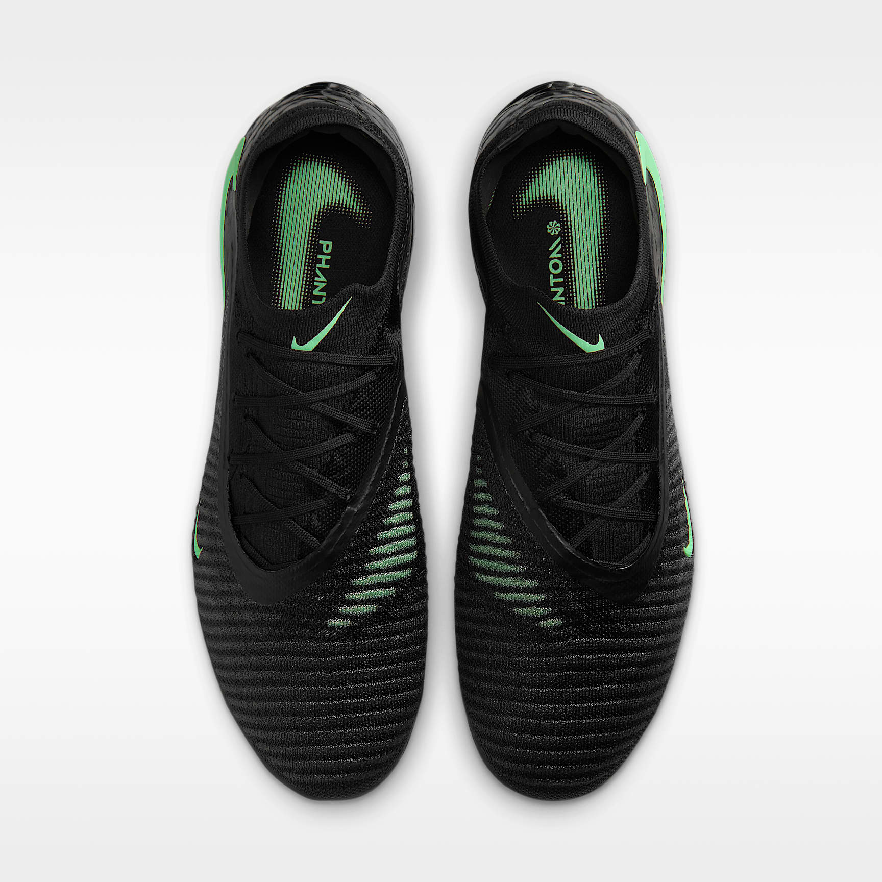 Nike Phantom 6 Low Elite Fußballschuh für normalen Rasen – Schwarz/Schwarz/Illusion Green