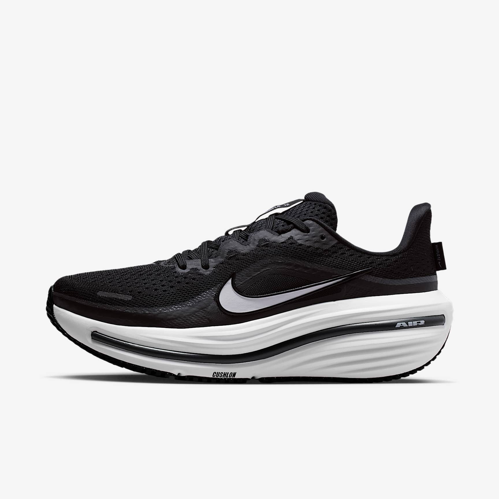 Nike Winflo 12 Straßenlaufschuh (Damen) – Schwarz/Dark Smoke Grey/Weiß