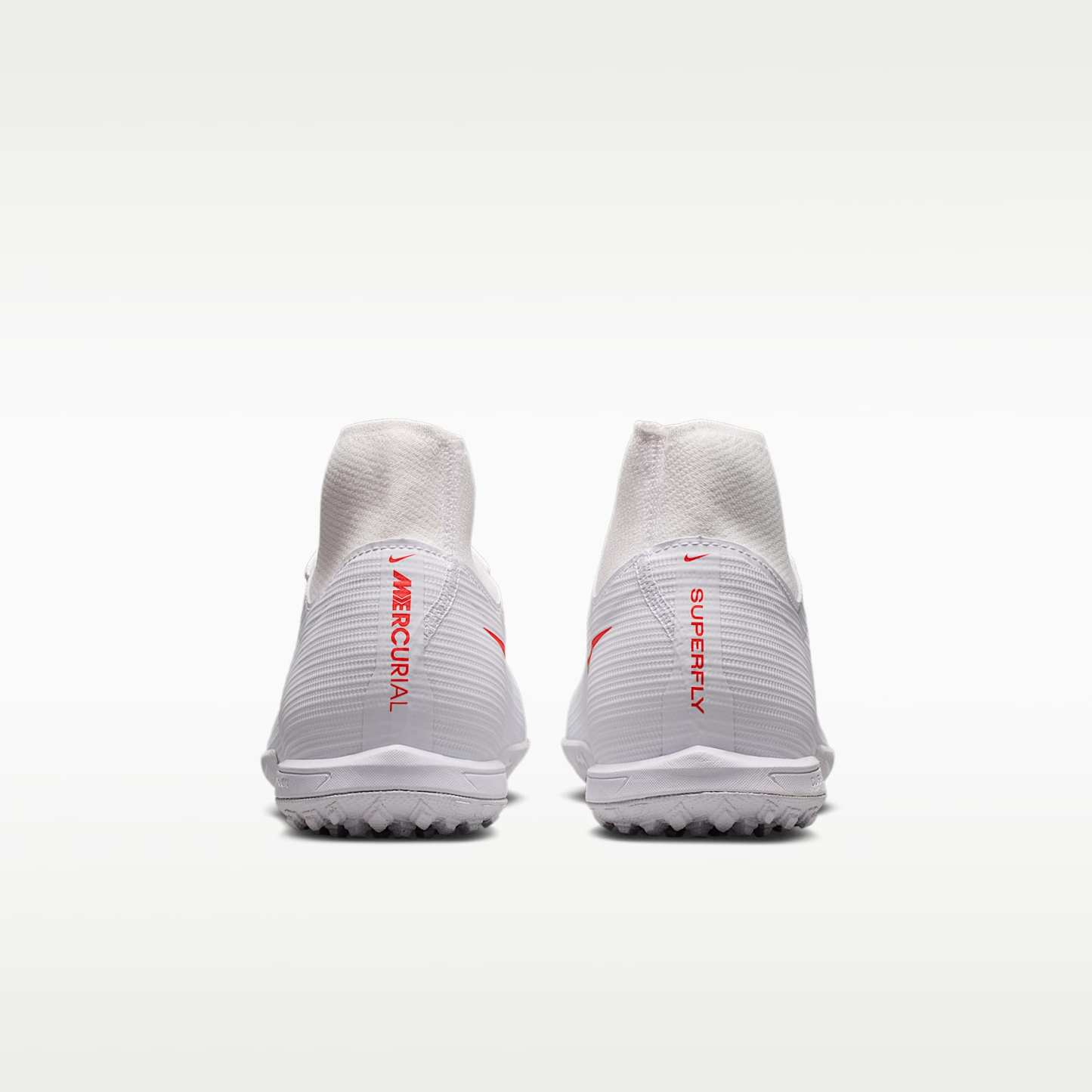 Nike Mercurial Superfly 11 Academy High-Top-Fußballschuh für Turf – Weiß/Bright Crimson/Blur