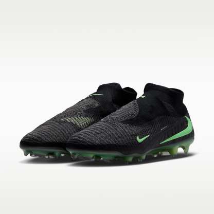 Nike Phantom 6 High Elite Fußballschuh für normalen Rasen – Schwarz/Schwarz/Illusion Green