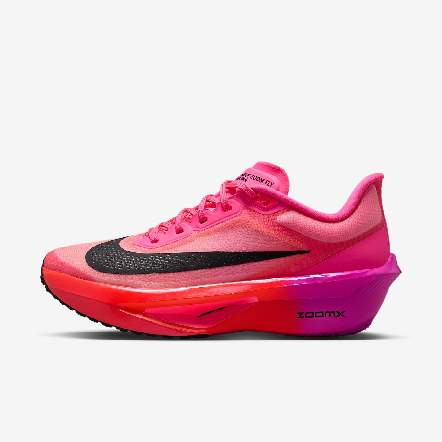 Nike Zoom Fly 6 Straßenlaufschuh für Wettkämpfe (Damen) – Hyper Pink/Laser Crimson/Fuchsia Blast/Schwarz