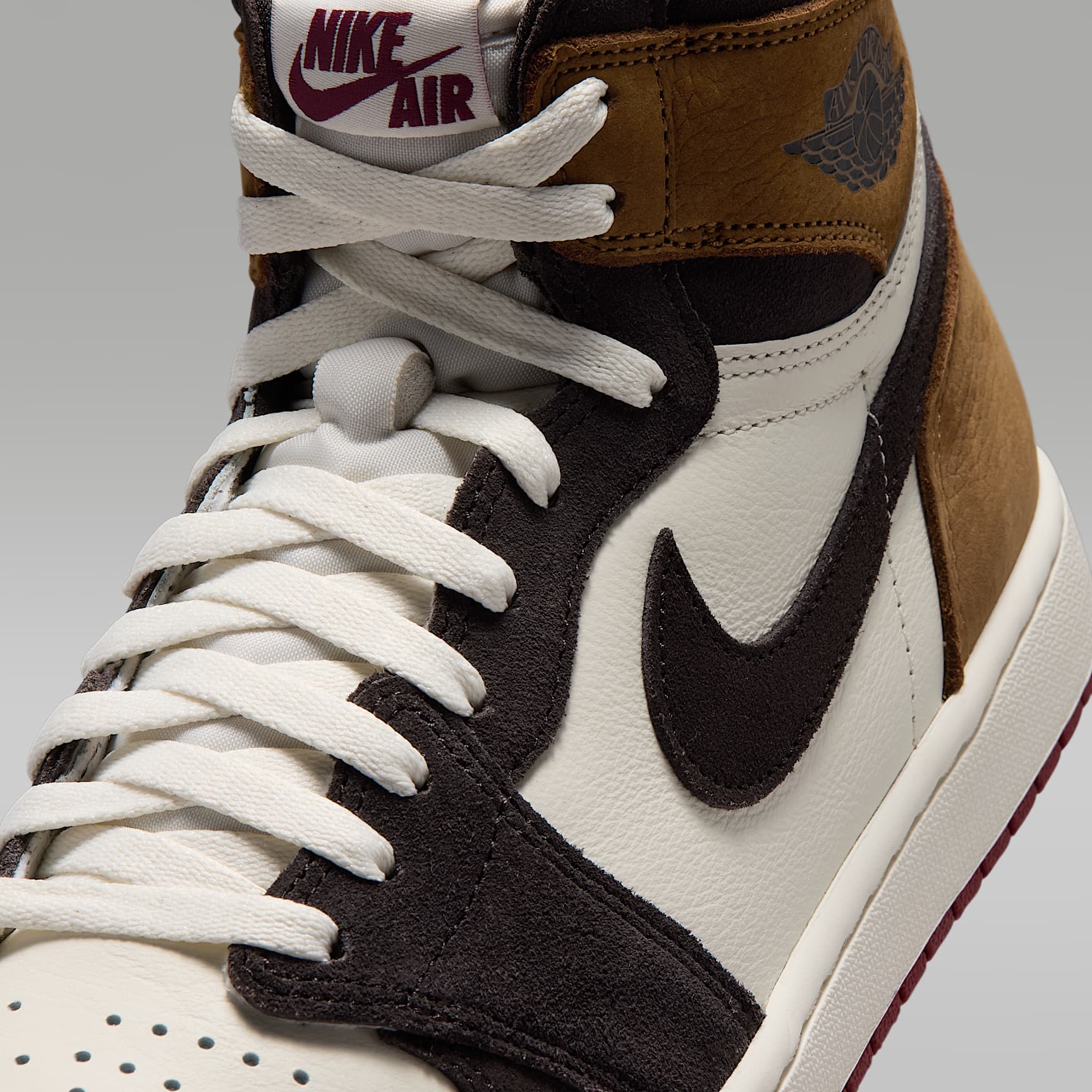 Air Jordan 1 Retro High OG "Love Letter" Schuh (Herren) – Shadow Brown/Light British Tan/Team Red