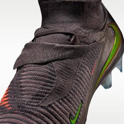 Nike Phantom 6 High Elite LV8 Fußballschuh für normalen Rasen – Medium Ash/Schwarz/Gold Amber