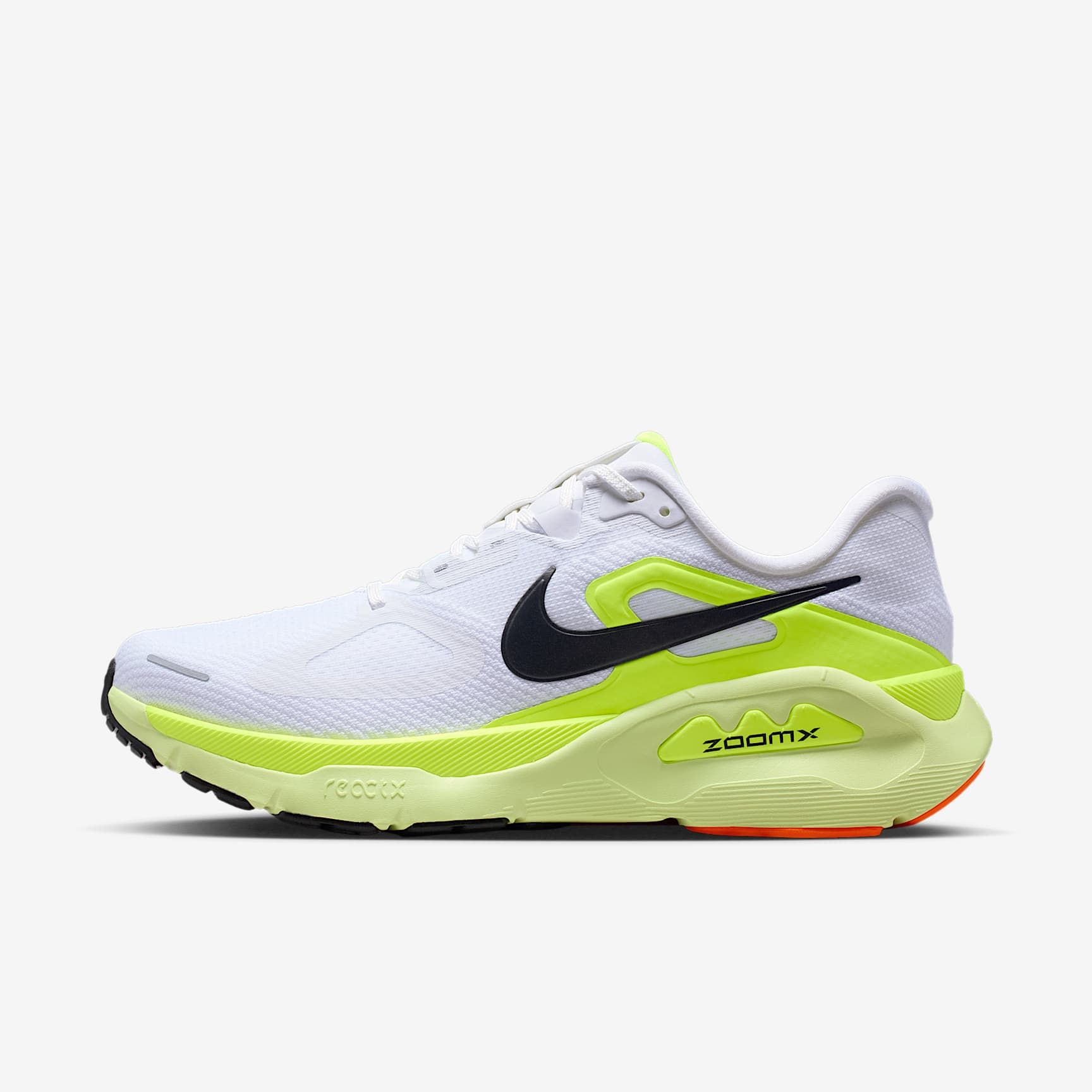 Nike Structure Plus Straßenlaufschuh (Herren) – Weiß/Pure Platinum/Volt/Schwarz