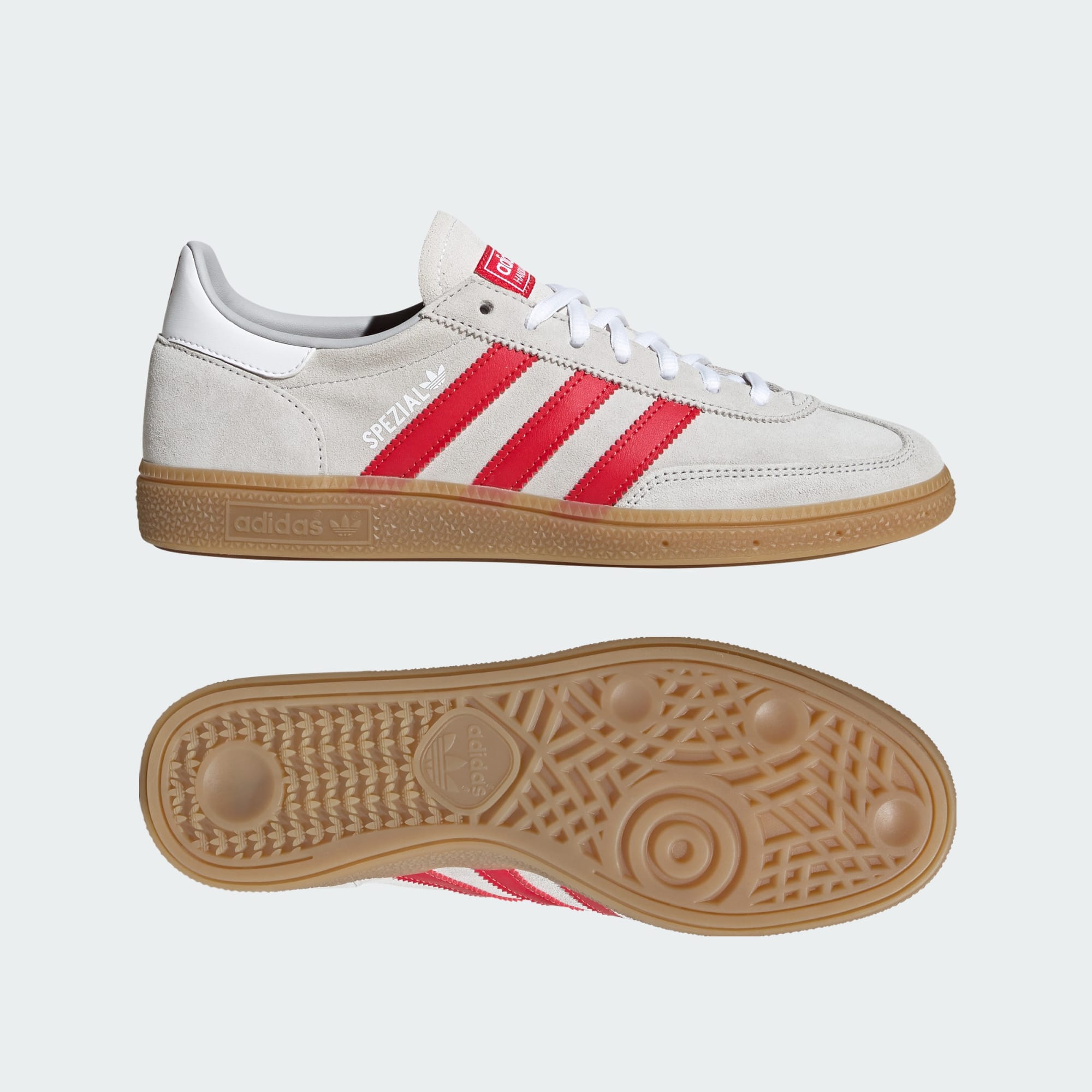 Handball Spezial Schuh – Grey Two / Strawberry Red / Cloud White – KK3017