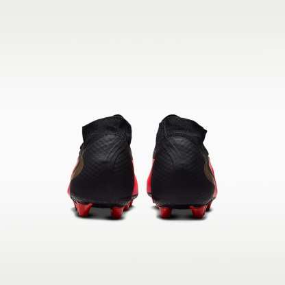 Nike Phantom 6 High Academy Fußballschuh für Kunstrasen – Bright Crimson/Schwarz/Blur