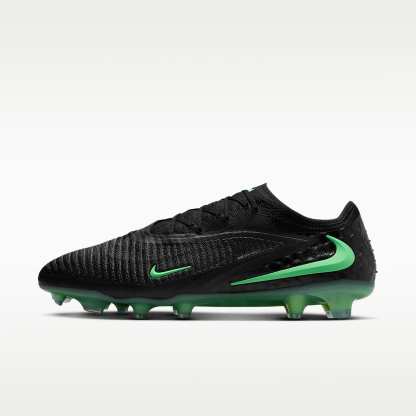 Nike Phantom 6 Low Elite Fußballschuh für normalen Rasen – Schwarz/Schwarz/Illusion Green