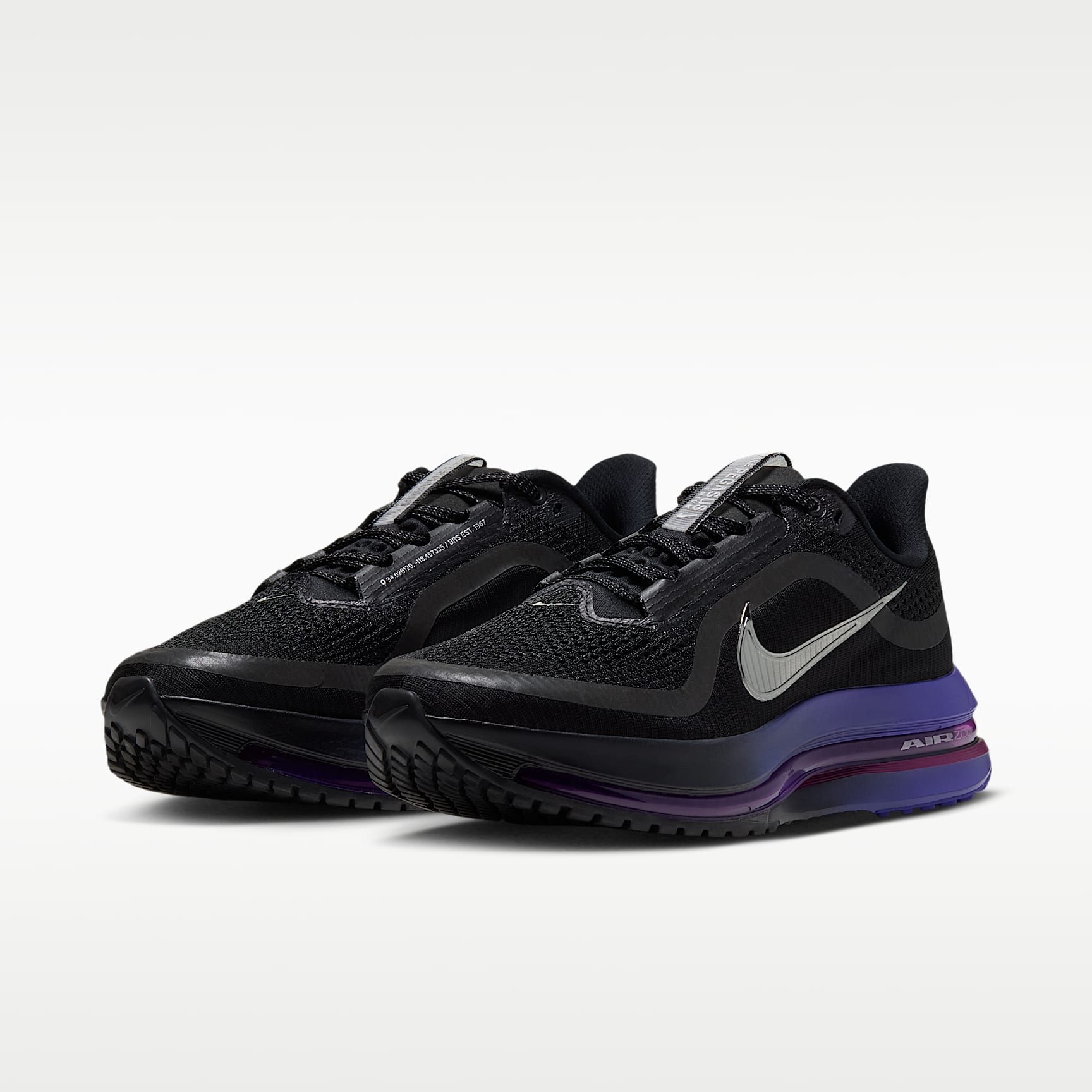 Nike Pegasus Premium Straßenlaufschuh (Damen) – Schwarz/Dark Concord/True Berry/Metallic Silver
