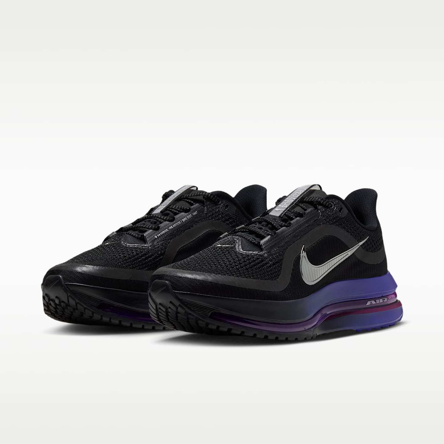 Nike Pegasus Premium Straßenlaufschuh (Damen) – Schwarz/Dark Concord/True Berry/Metallic Silver